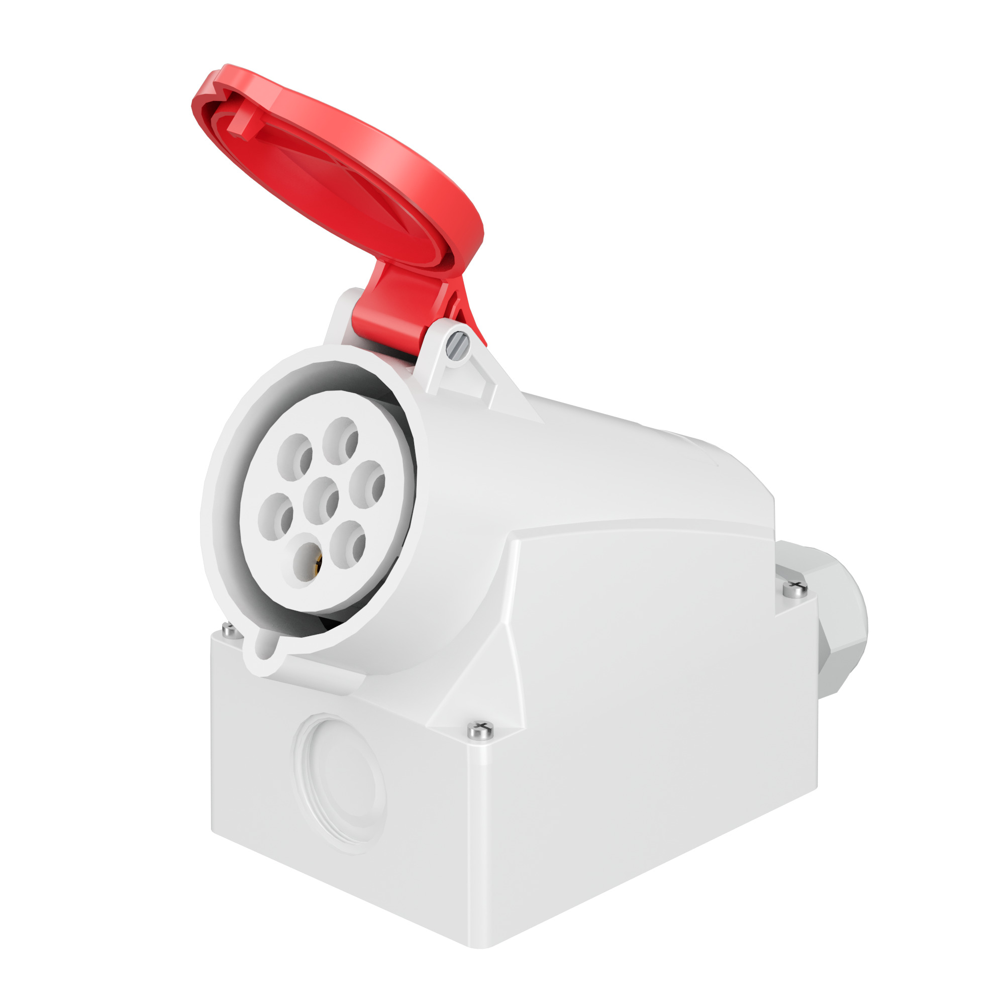 400 В, 6P+E Розетка настенная WS IP44 32A 6P+E 400В DKC|ДКС