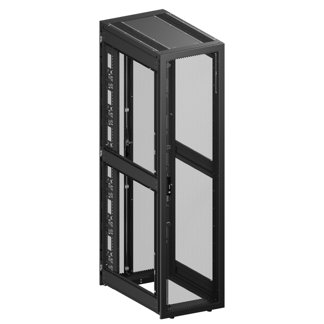 ИТ-Шкаф ДКС для ЦОД, Серия С, напольный, собранный 19'', 48U 600x1200мм, без боковых панелей, черный RAL9005