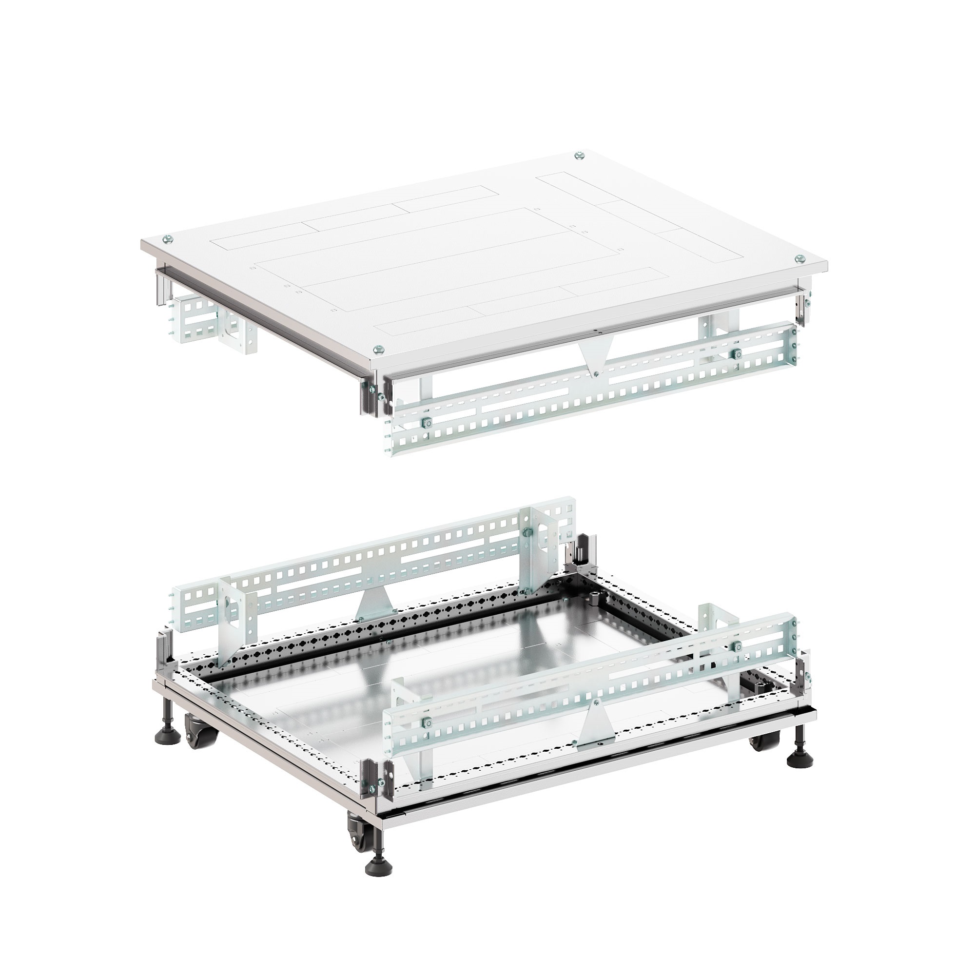 Комплект крыша-основание корпуса Крыша основание преперфорированные IT-CQE 800x1000, RAL7035 DKC|ДКС