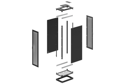 Items for floor-standing telecommunication cabinets assemblance