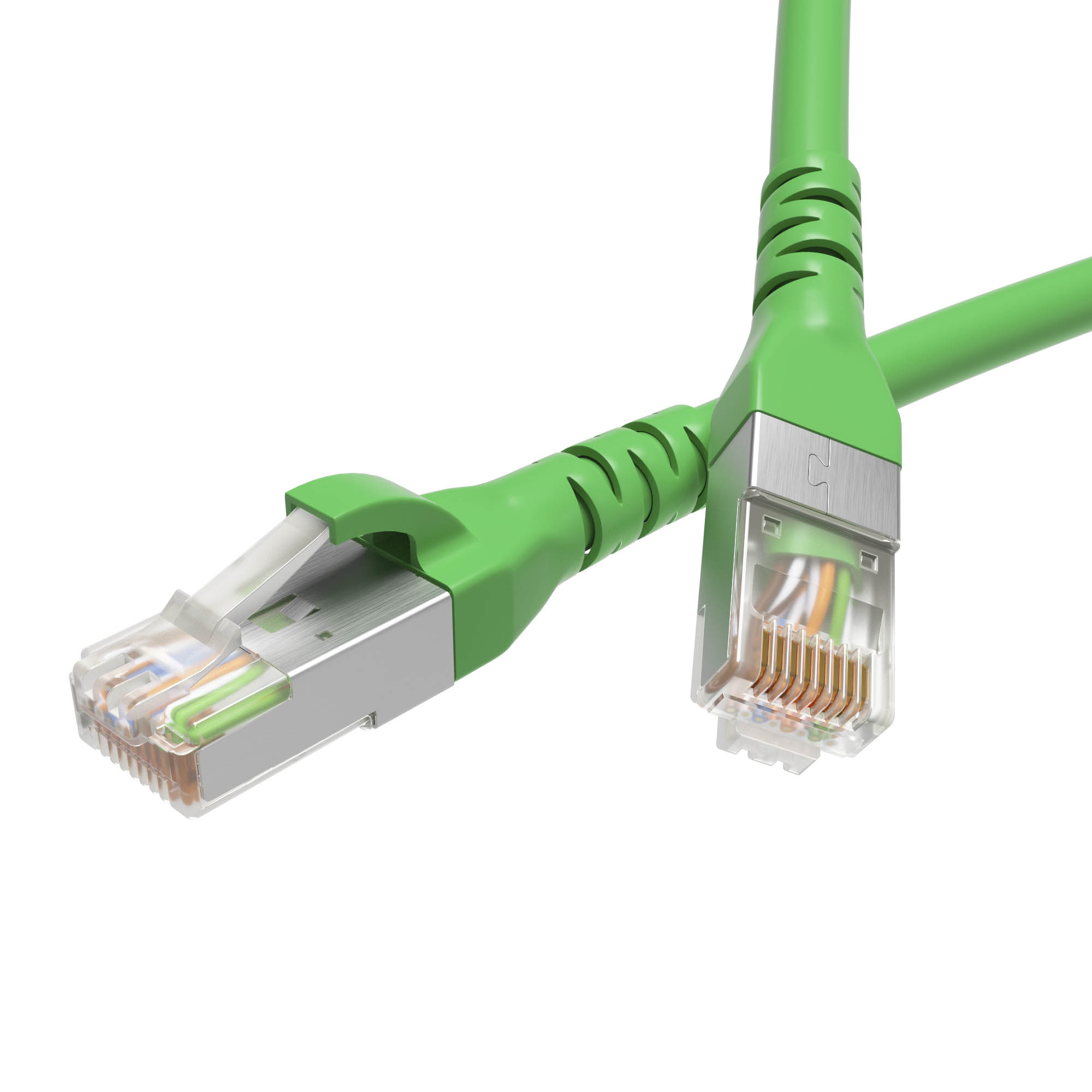 Коммутационные шнуры  кат. 5е Патч-корд экранированный CAT5E F/UTP 4х2, LSZH, зелёный, 1.0м DKC|ДКС