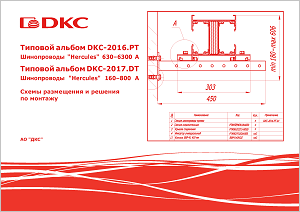 The typical album DKC-2016.PT and DKC-2017.DT on the busbars "Hercules" 630-6300 and A 160-800 A "layout and editing"