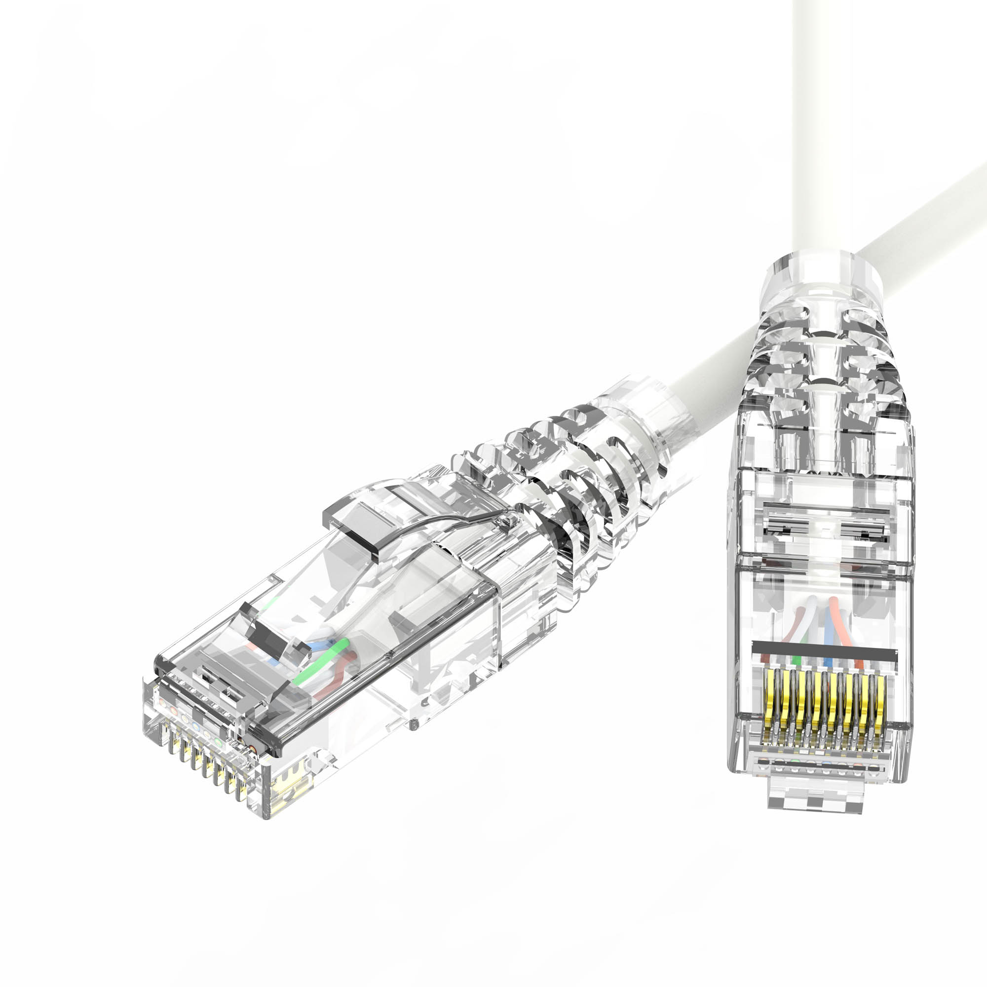 Коммутационные шнуры кат. 6 SLIM Патч-корд неэкранированный SLIM CAT6 U/UTP 4х2, 28 AWG, LSZH, белый, 5м DKC|ДКС
