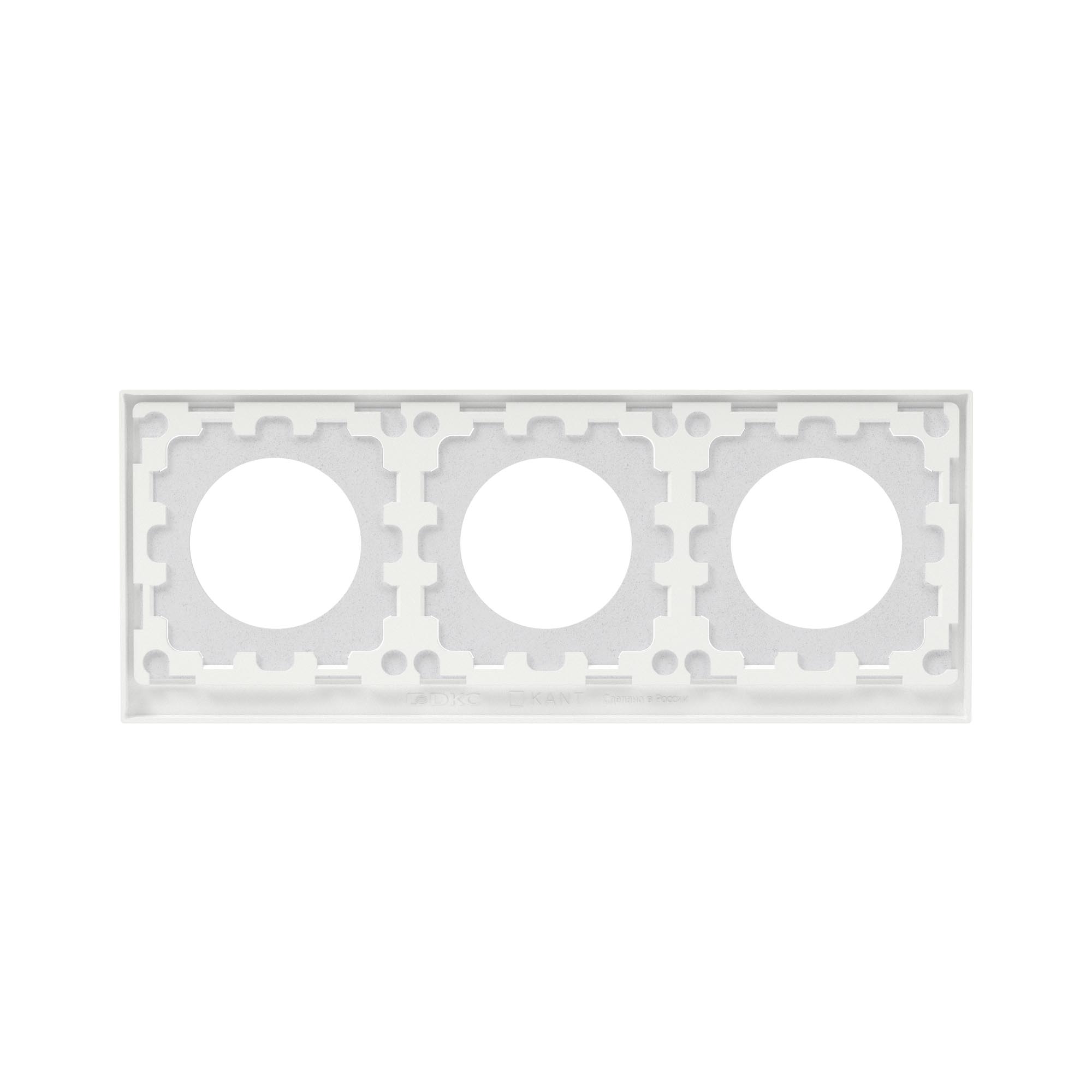 Рамка 3 поста IP44, KANT, белая магнолия