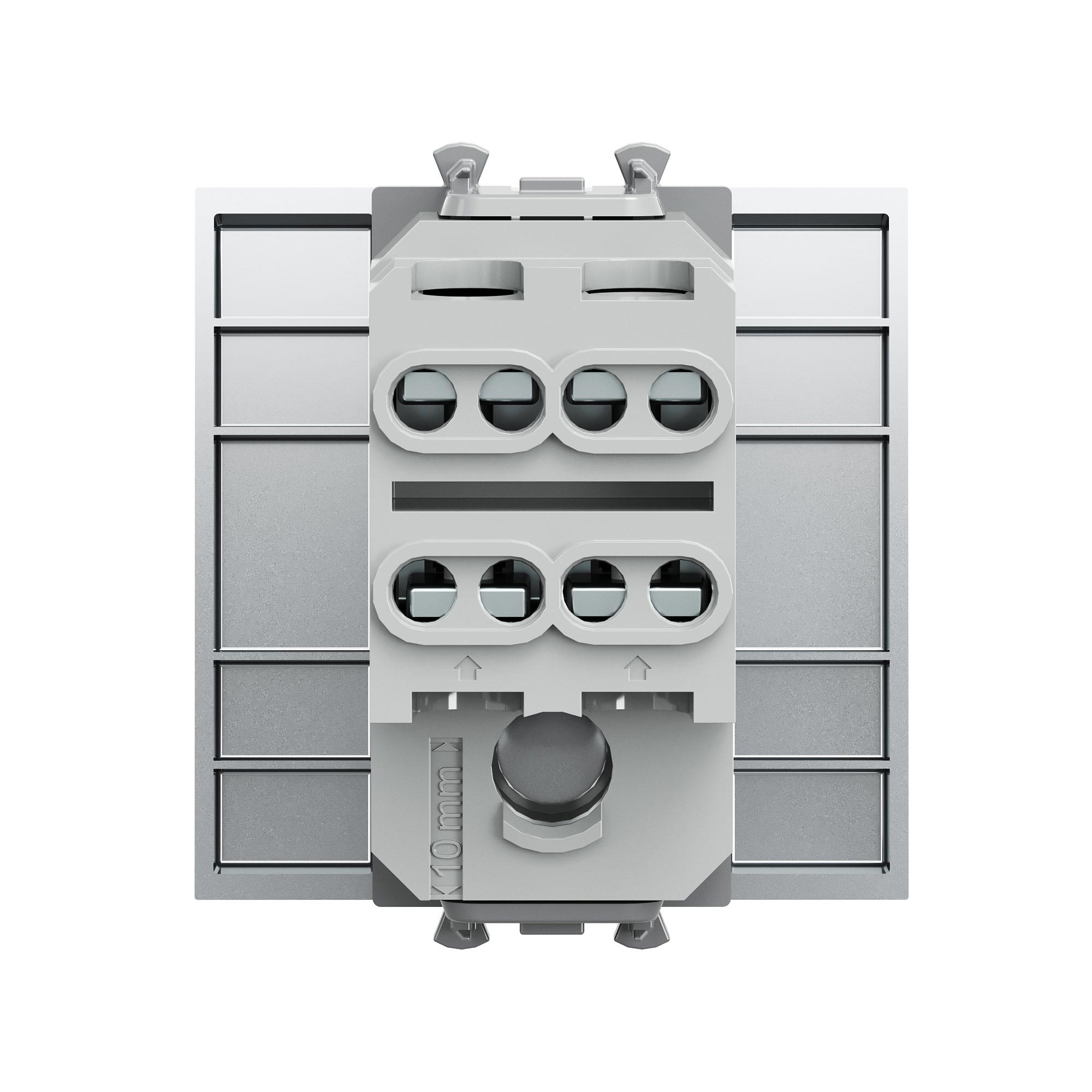 Инвертор одноклавишный модульный, Avanti, закаленная сталь, 2 модуля