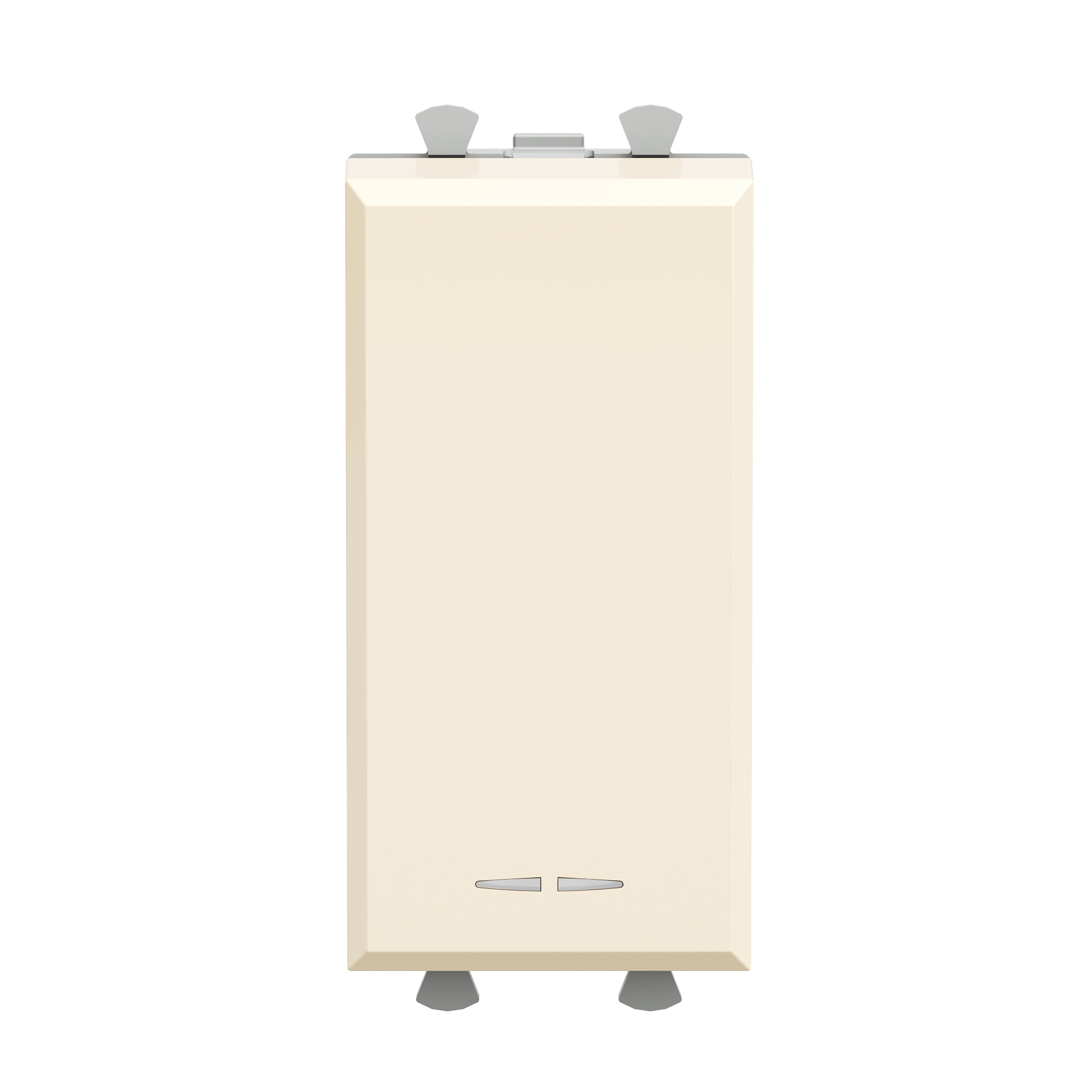 Выключатели, переключатели, инверторы Выключатель двухполюсный одноклавишный модульный, Avanti, ванильная дымка, 1 модуль DKC|ДКС