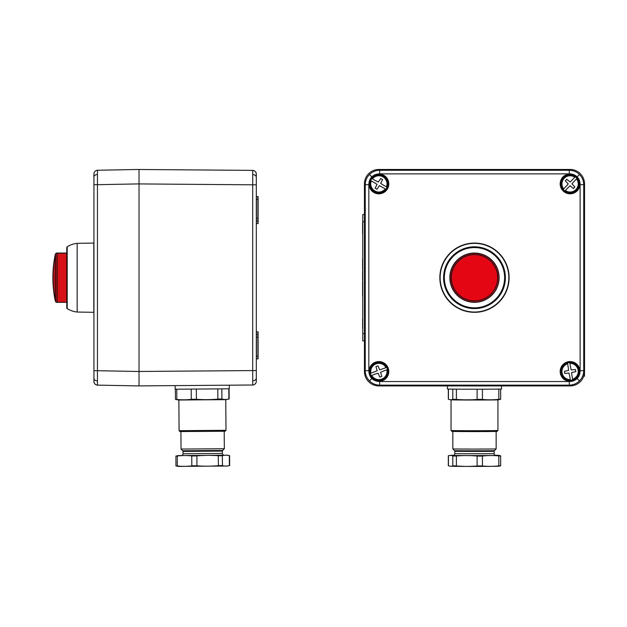 Взрывозащищенный пост управления из полиэстера CPE-P-03-(1xLR(250))-1xKH2MHK(C)1Ex d e IIC Т5 Gb / Ex tb IIIC T95°C Db IP66/КЗ Взрывозащищенные посты Ex e Ex i Взрывозащищенный пост управления из полиэстера CPE-P-03-(1xLR(250))-1xKH2MHK(C)1Ex d e IIC Т5 Gb / Ex tb IIIC T95°C Db IP66/КЗ DKC|ДКС