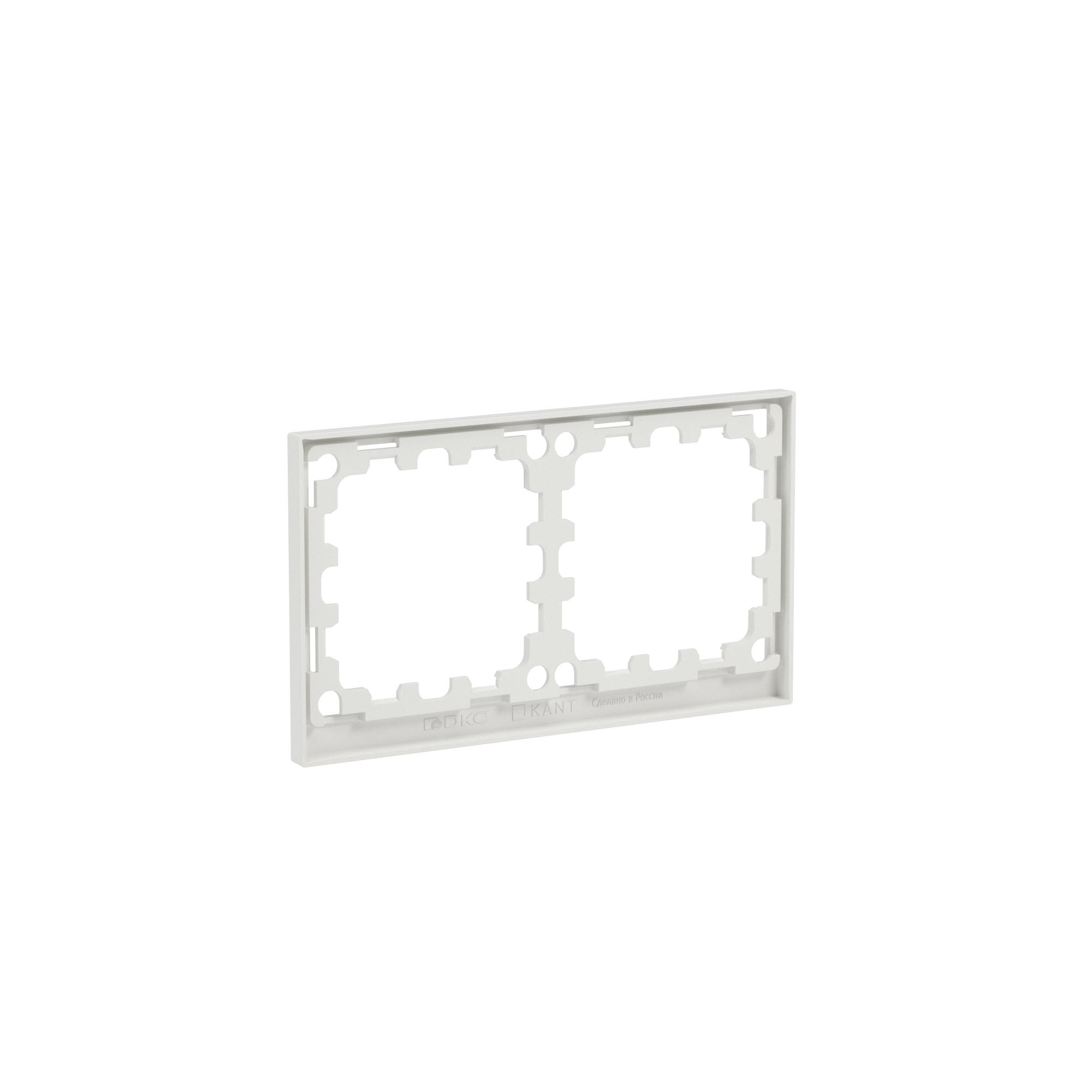 Рамка на 2 поста, KANT, белый песок
