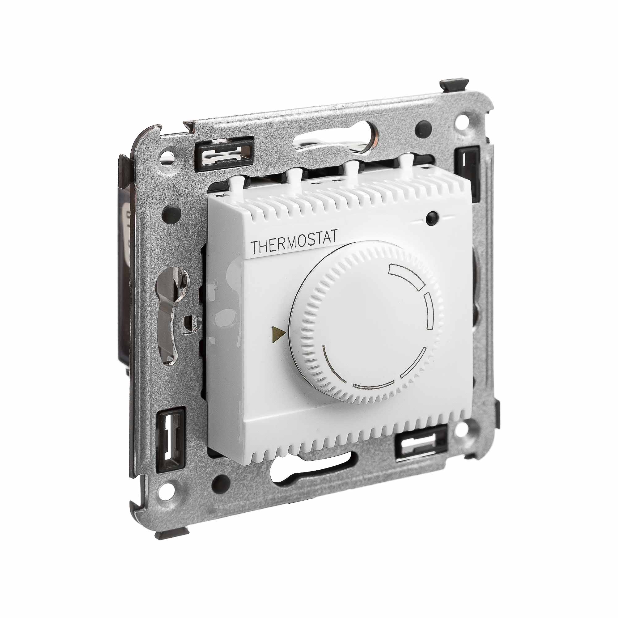 Термостат для теплых полов в стену, Avanti, белое облако