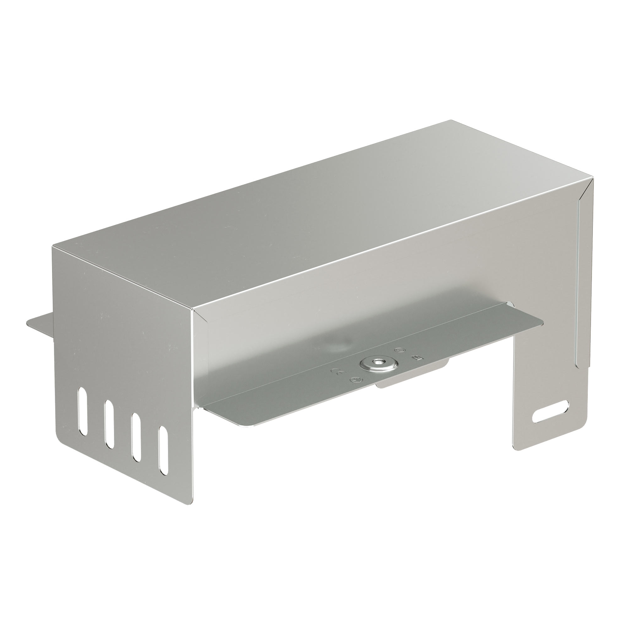 Комплектные аксессуары Ответвитель-крышка Т-образный вертикальный вниз DDS 300/100,  в комплекте с крепежными элементами и соединительными пластинами, необходимыми для монтажа, цинк-ламельный DKC|ДКС