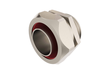 Straight metric thread connector metal flex.conduit - box